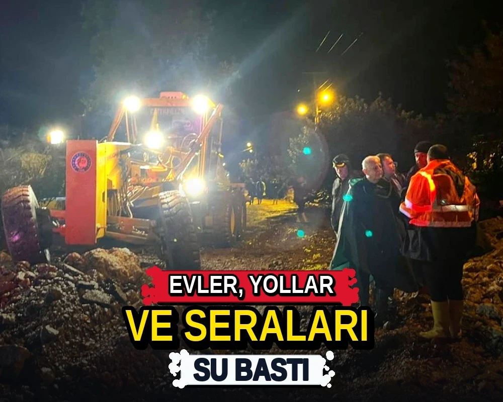 Evler, yollar ve seraları su bastı - Dosya Haber Manşet