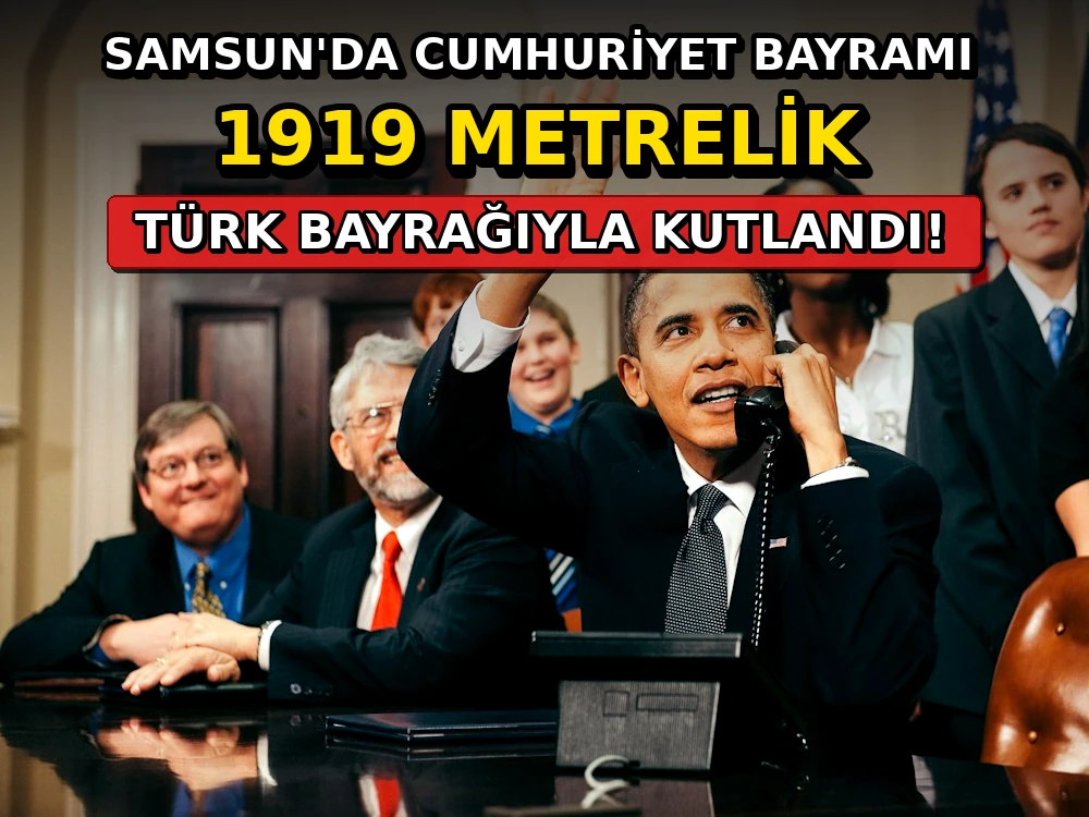 Samsun'da Cumhuriyet Bayramı 1919 metrelik Türk bayrağıyla kutlandı - Dosya Haber Manşet